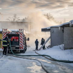 Fire Destroyed a Car in Kyiv