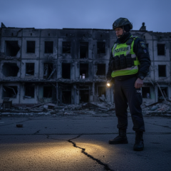 Damaged houses in the Kyiv region