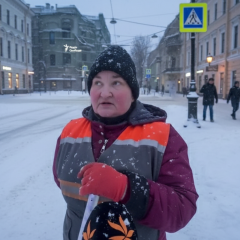 Поліцейський врятував двірницю від дронів