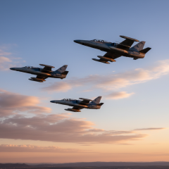 Самолет L-159 ALCA на взлете