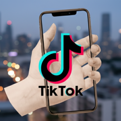 Логотип TikTok і американського підприємства
