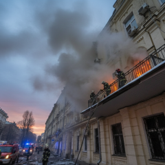 Пожежа на Хрещатику: зруйновано офіс 300 кв м, без жертв
