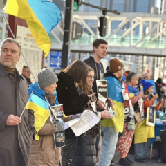 Украинские цепи единства в Аргентине и Японии