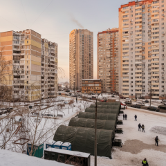 Будівля ТЕЦ-6 в мороз -14