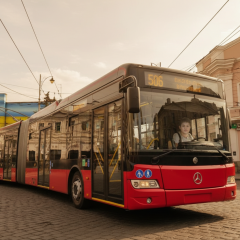 Троллейбусы в центре Киева