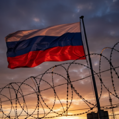 Флаги России и Беларуси на запрете
