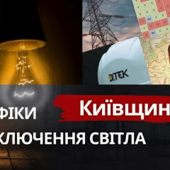 Графіки стабілізаційних відключень світла в Київській області
