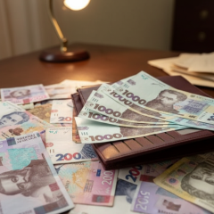 Дитина з батьками отримують виплату