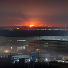 Атака дронов на НПЗ Лукойл в Волгограде