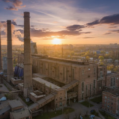 Стара теплоелектростанція в Східній Європі