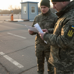 Девушка заполняет анкету для военного учета