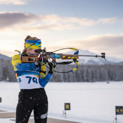 Група спортсменок біатлонної естафети на Олімпіаді-2026