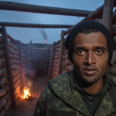 Російська військова бригада бере у полон колумбійського мігранта