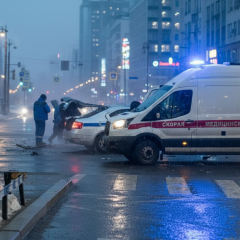 Взрыв патрульной машины в Москве