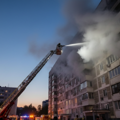 Пожежа у київській багатоповерхівці