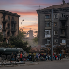 Руїни будівель в Маріуполі