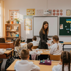 Школярі на весняних канікулах в Києві