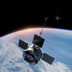 NASA spacecraft in the atmosphere