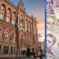 Купюри 1, 2, 5 та 10 гривень