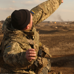 Боевые действия на фронте в Украине