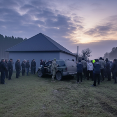Блокировка и повреждение военного рекрутингового автомобиля во время уведомления в Волынской области