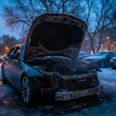 Диверсанты поджигают авто в Киеве