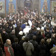 Похорон патріарха Філарета в Володимирському соборі