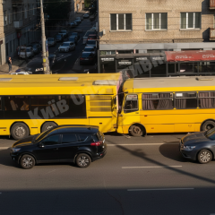Аварія з маршруткою і мотоциклістами