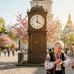 Календарь и стрелки на часах
