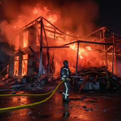 Пожежа на Сумщині через російські дрони