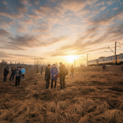 Trains stopped due to air alert