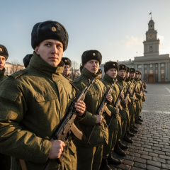 Российский солдат в военной форме