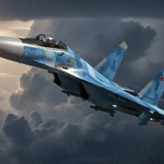 Российский истребитель Су-30 упал у Крыму