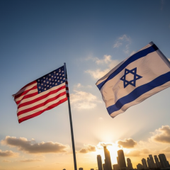 Логотип AIPAC на фоне войны и кризиса