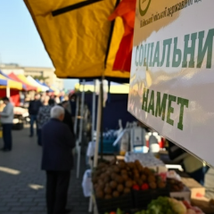 Social tents before Easter in Kyiv