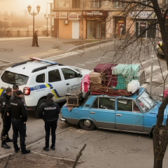 Патрульна поліція врятувала переселенця з курми та собакою