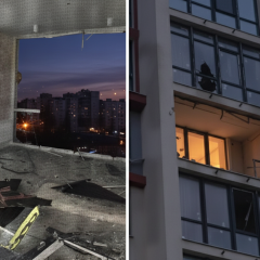 Злочинець кидає вибухівку в вікно