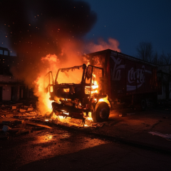 Нічна пожежа у житловому районі