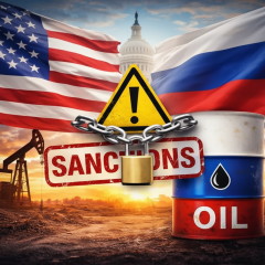 Танкер с нефтью на море