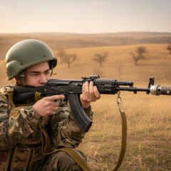 Українські підлітки на військових зборах в Криму