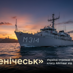 Украинский боевой корабль Генічеськ на море