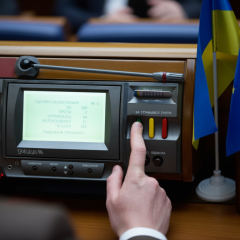 Группа депутатов Верховной Рады голосует