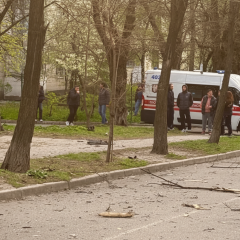 Обломки дронов на территории Шулявского кладбища