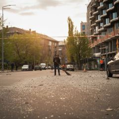 Наслідки атаки дронів у Києві