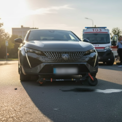 Автомобиль сбил детей на электросамокате