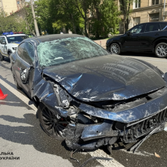 Автомобильная авария в Киеве с участием Maserati