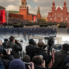 Журналисты на параде 9 мая