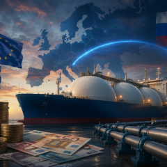 Газовый танкер в порту Ямала