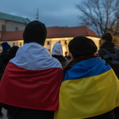 Девочка из Украины в Варшаве