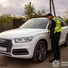 Пошкоджене Audi після стрілянини на Львівщині